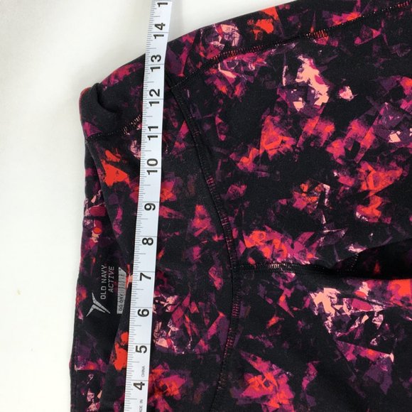 Old Navy Women's Comfortable High Rise Leggins Black Red Tights Size S - Picture 4 of 9